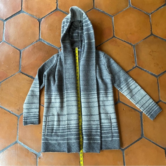 Vince Sophie Striped Blanket Cardigan Sweater Car Coat Wool Cashmere Yak Alpaca - Picture 6 of 7